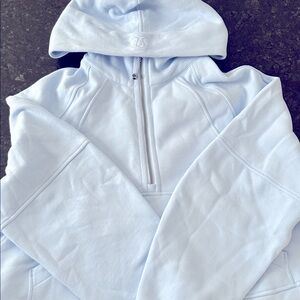 lululemon athletica Scuba Cropped Light Blue Hoodie